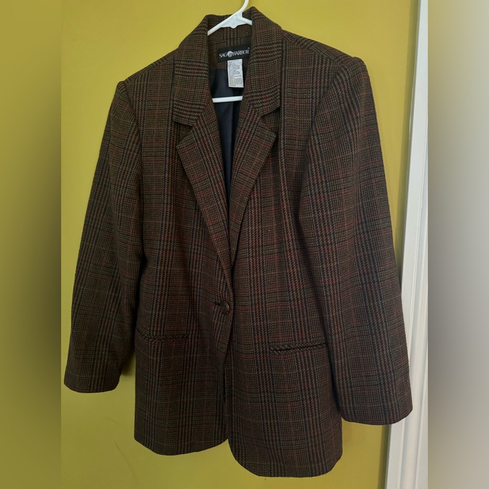 Plaid Women's Blazer Coat